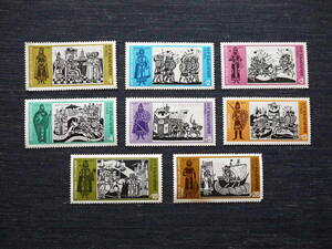 ブルガリア切手　ブルガリア・ヒストリー　８種未使用　1973年