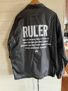 RULER★コーチコーチジャケット ・ナイロン ・ルーラー・サイズXL・グレー・未使用品・coach jacket