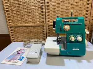 50525【自宅保管品】BROTHER ブラザー Homelock ロックミシン TE4-B532 フッドペダル付 裁縫 手工芸 ハンドクラフト