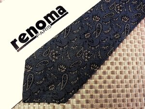 【在庫処分セール】●特売●FK4346●レノマ【刺繍 ペイズリー 柄】ネクタイ●