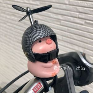 【祈りブタ-チェック】騎乗パートナー 豚　自転車　バイク　アクセサリー　訳あり