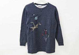 ◇【RED VALENTINO レッド ヴァレンティノ】刺繍 スウェット ダークグレー S