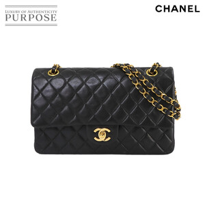 新品同様 シャネル CHANEL マトラッセ 25 チェーン ショルダー バッグ レザー ブラック A01112 ゴールド 金具 90235805