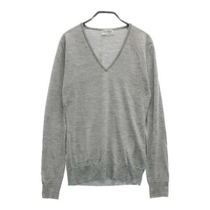 JOHN SMEDLEY ジョンスメドレー Vネック ウールニットセーター グレー系 S [240001871635] メンズ