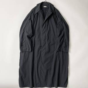 STEVEN ALAN size/S (jd) スティーブンアラン オーバーコート ステンカラー バルカラー レイン ブラック モード 黒無地 ナイロン COAT