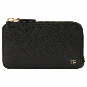 トムフォード カードケース TOM FORD YM238 LCL081G 1N001 L字ファスナー コインケース フラグメントケース ブラック メンズ ウォレット