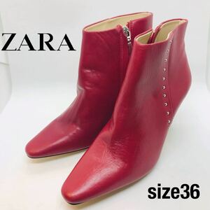 【未使用】ZARA woman 本革 ヒール8㎝ 36（23㎝）