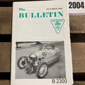 B2300　2004　 「THE BULLETIN THE MORGAN CLUB」モーガンクラブ　クラシック 　オートバイ 英国車 旧車　ビンテージ