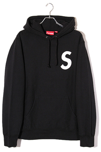 2020SS Supreme シュプリーム SIZE:L S Logo Hooded Sweatshirt キルティングステッチ Sロゴフーデッドスウェットシャツ パーカー Black ブ