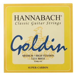 ハナバッハ クラシックギター弦 バラ弦 1弦 1本 HANNABACH ミディアムハイテンション 7251MHT Goldin ギター弦 クラギ弦