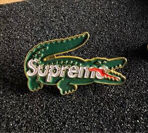 supreme 2017 シュプリーム　 ピンズ PINS ピンバッジ　ピンバッチ　lacoste ワニ