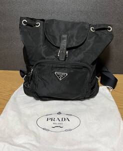 PRADA プラダ　ナイロン　リュックサック　三角ロゴ　黒