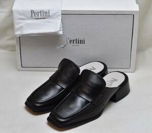 Pertini 　ペルティニ　レディース　ローファースリッポン　ブラックレザー　EUR36　23cm相当　未使用品　スペイン製