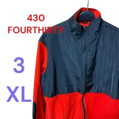 430 FOURTHIRTY BMX フリースジャケット 3 XL レッド 赤