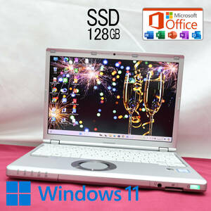 ★超美品 高性能6世代i3！SSD128GB★CF-SZ5 Core i3-6100U Webカメラ Win11 MS Office 中古品 ノートPC★P72607