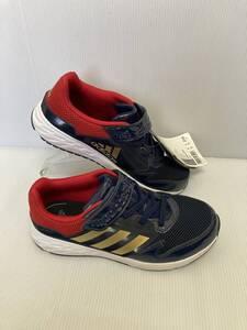 ☆お買い得！アディダス　子供ランニングスニーカー　ADIDASFAITO　EL　k　AH2143　21.0㎝　ネイビー/ゴールド/レッド　おしゃれなカラー！