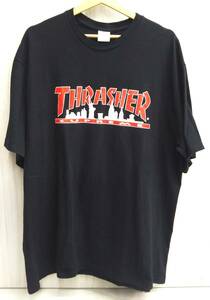 Supreme シュプリーム Thrasher Skyline Tee 半袖Tシャツ 黒 ブラック メンズ XLサイズ