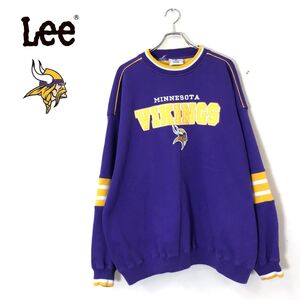 1D2125-N◆old◆ Lee Minnesota Vikings リー ミネソタバイキングス スウェットシャツ トレーナー アメフト◆ XXL パープル ポリ コットン