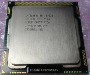 Intel Core i3 i3-530 2.93GHZ/L2:512KB L3:4MB/C2 SLBLR LGA1156★C24 203★