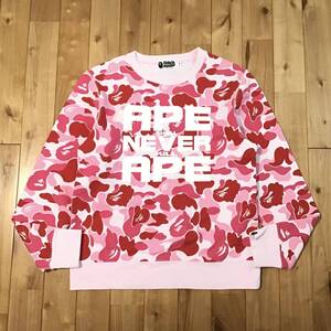 ABC camo pink ASNKA LOGO 長袖スウェット Mサイズ a bathing ape BAPE sweat shirt エイプ ベイプ アベイシングエイプ ABCカモ ピンク 946