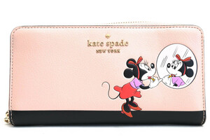 Kate Spade ケイトスペード 長財布 WLR00284 Disney Minnie Mouse Large Continental ミニーマウス ディズニーコラボ グレインレザー ミニ