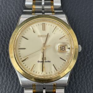 1円スタート！Grand Seiko グランドセイコー 腕時計 8N65-9010 電池交換済 稼働品 k18 18金 ゴールド 18KT ステンレス×18金 SEIKO 