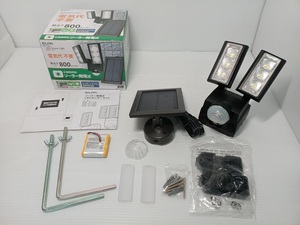 朝日電器 ELPA LEDセンサーライト ESL-312SL 広範囲照射ソーラー発電式 防雨型【中古品】 ○YR-51423○