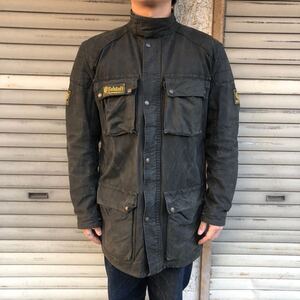 名作 英国製 Belstaff ベルスタッフ トライアルマスター プロフェッショナル ヴィンテージ オイルド モーターサイクルジャケット 90s XXL