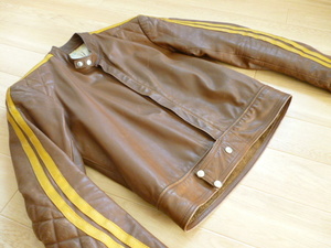 ビンテージ　本革　レザージャケット　ライダース　RUHRジッパー　 VINTAGE　70’ｓ