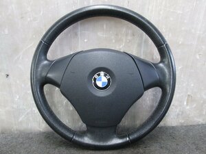 ■BMW VR20 E91 320i レザー ステアリングホイール ハンドル ホーンパッド付 テストOK 88124Km カラーNo.300 N46B20B 6FAT ABA-VR20 E90■