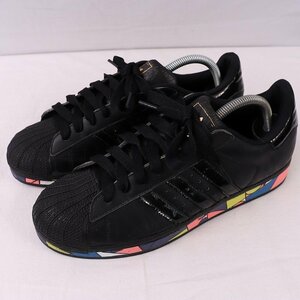 SUPERSTAR Ⅱ 26.0cm/adidas スーパースター2 アディダス スニーカー 黒 ブラック 金 マルチカラー 中古 古着 メンズ ad4888