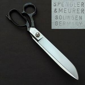 裁ち鋏 SPENGLER＆MEURER SOLINGEN GERMANY KRONRING 全長約240㎜ 洋裁鋏 布切鋏 仕立て鋏 裁縫道具 ゾーリンゲン ドイツ製 【0858s】【r】