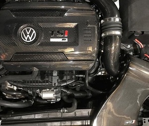 11月セール◆フォルクスワーゲン MK7 ゴルフ7GTi 2Lエンジン用本物カーボンエンジンカバー/GOLF7/綾織/ドレスアップ/綾織カーボン/4気筒