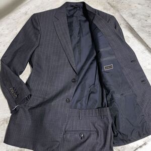 【ほぼ未使用/一部仕立て系付/super150s】 Brioni ブリオーニ スーツ セットアップ ジャケット 近年タグ メンズ グレー サイズXL位