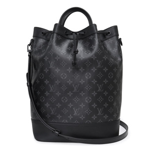 （未使用　展示品）ルイ ヴィトン LOUIS VUITTON マキシ ノエ スリング ショルダー ハンドバッグ モノグラムエクリプス ブラック 黒 M46693