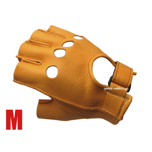 CHURCHILL GLOVE FINGERLESS OT TAN M/チャーチルグローブフィンガーレス茶色ハーフグローブバイク用手袋レザーグローブメンズアメリカ製