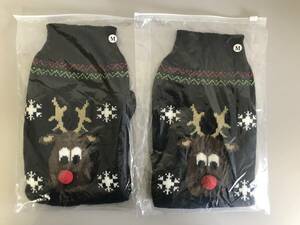 犬の洋服 未使用 Mサイズ　２着/まとめて　２着セット売り　愛犬の冬服準備　クリスマス用にも