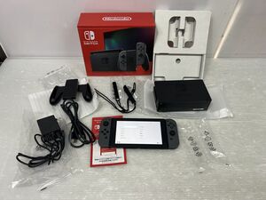 HH127-250121-049【中古】Nintendo Switch ニンテンドースイッチ 任天堂 ゲーム本体 HAC-001 グレー 動作確認/初期化済み