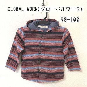 GLOBAL WORK グローバルワーク 女の子 子供服 フード付き アウター　コート 90-100 ネイティブ