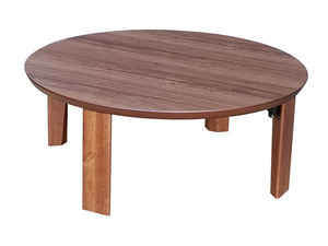 座卓 ローテーブル 100センチ丸 円形 ウォールナット色 折れ脚 リビングテーブル 国産品 MARON 日本製
