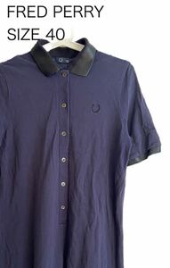 【送料無料】中古 FRED PERRY ブレッドペリー 半袖 ワンピース サイズ40