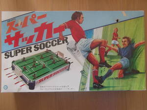 エポック社のスーパーサッカー(箱付) SUPER SOCCER ボードゲーム サッカー盤 昭和レトロ/ブリキ美品/アンティークビンテージ