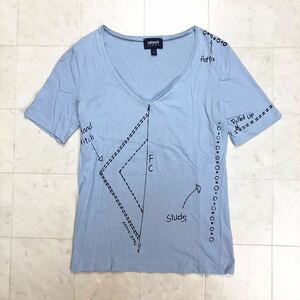 【送料360円】国内正規品 ARMANI JEANS アルマーニジーンズ 半袖Tシャツ 女性用 レディース サイズ34 Vネック 古着 Q351