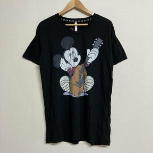 グラム glamb × Disney ギター ミッキー 両面プリント コットン 半袖Tシャツ Tシャツ Tシャツ 3 黒 / ブラック