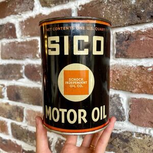 【vintage】sico motor oil オイル缶 ガレージ アドバタイジング antique 店舗什器 店舗ディスプレイ us 古道具 アンティーク ヴィンテージ