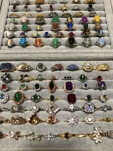指輪 リング 100点　アクセサリー ヴィンテージ 昭和レトロ 装飾品 まとめ　まとめ売り　ring 大量　セット　ジャンク品など