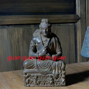 極細工 仏教古美術 仏像 ガンダーラ石仏 Gandhara ガンダーラ美術 石仏 仏像 装飾 置物　装飾　収蔵 z1241