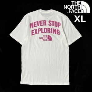 1円～!売切!【正規新品】THE NORTH FACE◆S/S NOVELTY GRAPHIC TEE 半袖 Tシャツ US限定 コットン100% 男女兼用 キャンプ(XL)白 180902-15