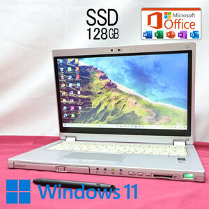 ★中古PC 高性能5世代i5！SSD128GB★CF-MX4 Core i5-5300U Webカメラ Win11 MS Office 中古品 ノートPC★P77438