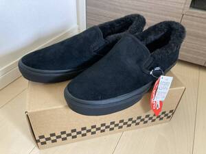 未使用 VANS Slip on FUR スエード V98CF us8.5(26.5cm) 黒 / バンズ スニーカー スリッポン Lo 靴 SK8 スケート バルカナイズド ファー